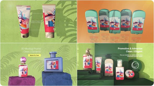 Cosmetic Mockup Promo Premiere Pro template preview