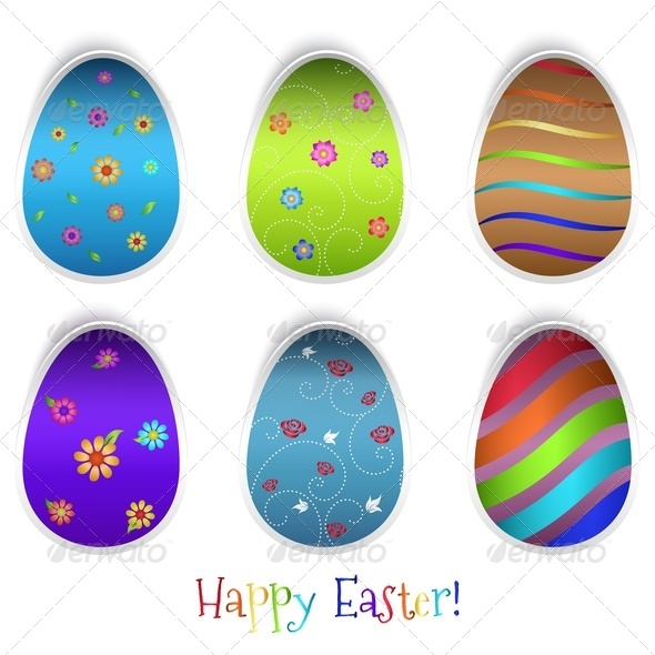 Set Of Easter Eggs - Miscellaneous Seasons/Holidays
