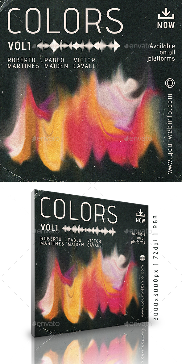[DOWNLOAD]Colors - Music Album Cover Art Template