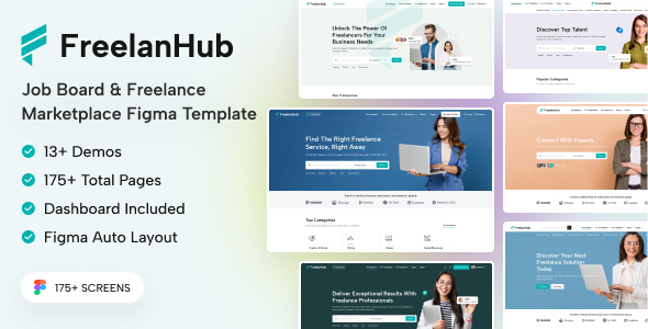 FreelanHub - Job Board & Freelance Marketplace Figma Template