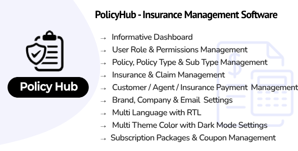 PolicyHub  Insurance Management Software