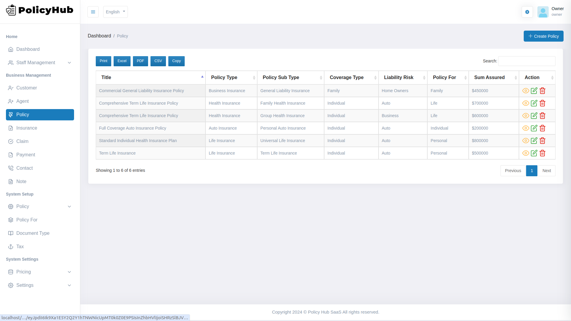 PolicyHub - Insurance Management Software by smartwebinfotech | CodeCanyon