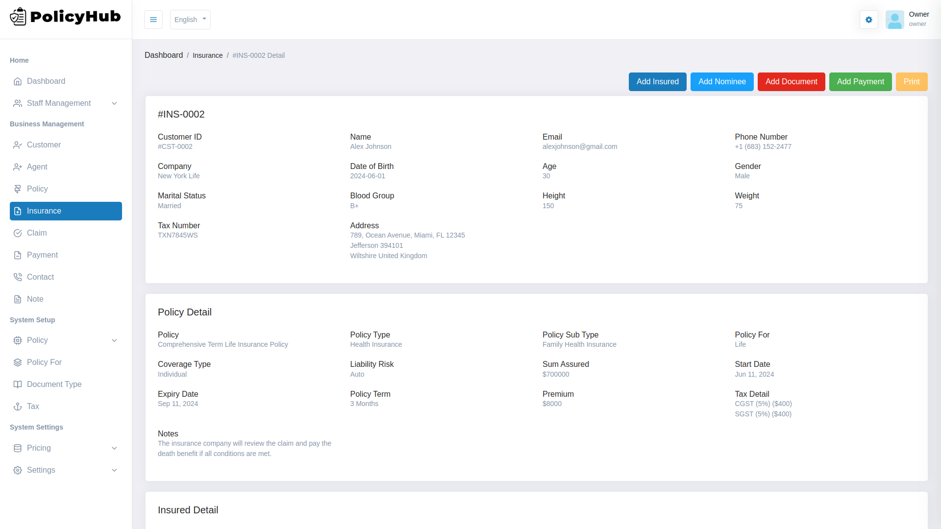 Policyhub Insurance Management Software By Smartwebinfotech Codecanyon