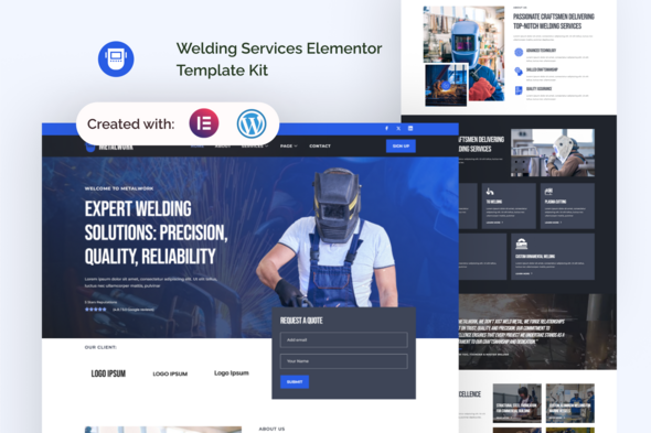 Metalwork - Welding Services Elementor Template Kit