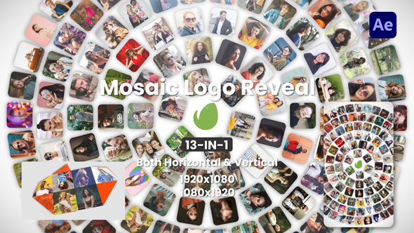 Mosaic Logo Reveal and Opener Logo Stings template preview