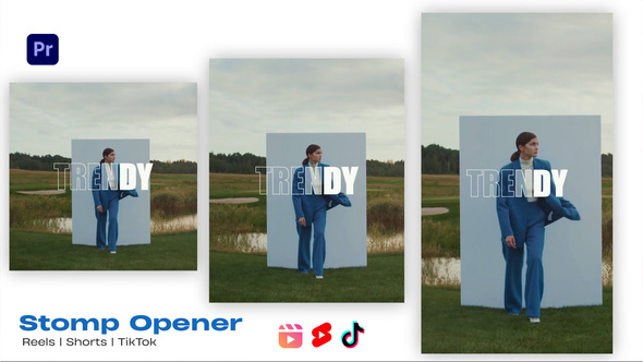 Stomp Typography Opener | MOGRT | Instagram Shorts Tik Tok Premiere Pro template preview