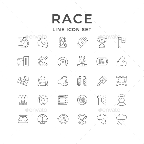 [DOWNLOAD]Set Line Icons of Race