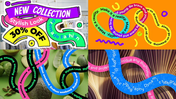 Abstract Line Titles Titles template preview