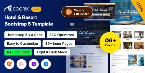 Ecorik - Hotel & Resort Bootstrap 5 Template
