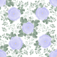 Bouquet seamless pattern with transparent background