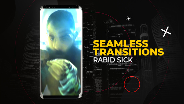 Vertical Rabid Sick Transitions Premiere Pro template preview