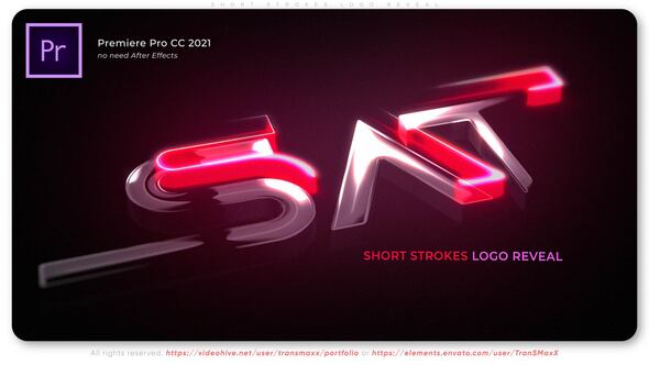 short Strokes Logo Reveal Premiere Pro template preview