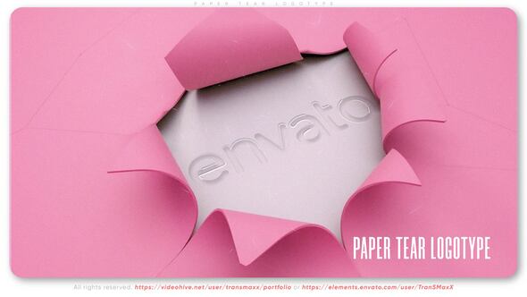 Paper Tear Logotype Logo Stings template preview