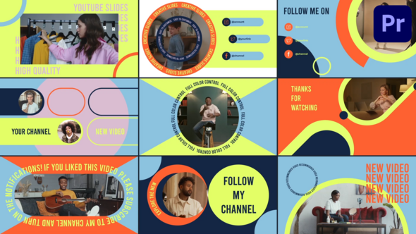 Youtube Slides for Premiere Pro Premiere Pro template preview