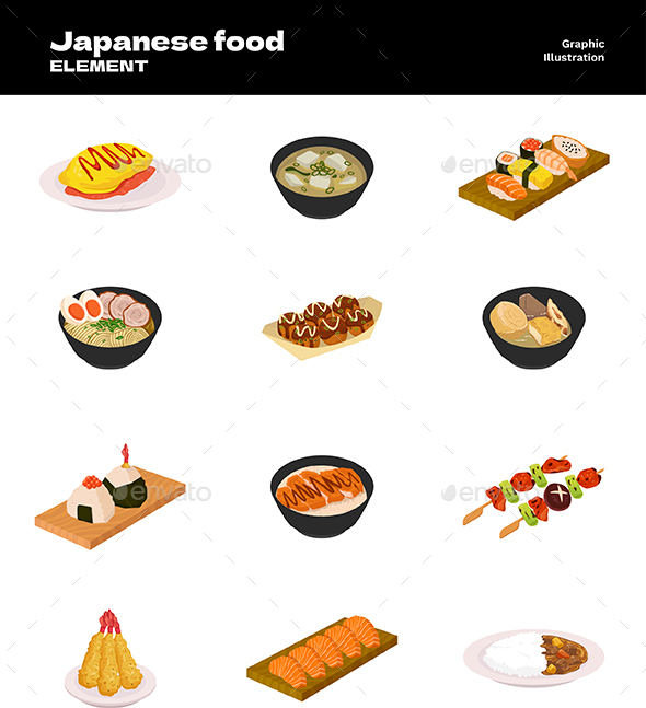 [DOWNLOAD]Japanese Food Element set