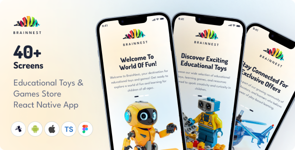 [DOWNLOAD]BrainNest - Educational Toys & Games Store App | Expo 51.0.9 | Frontend + Backend + Admin Panel