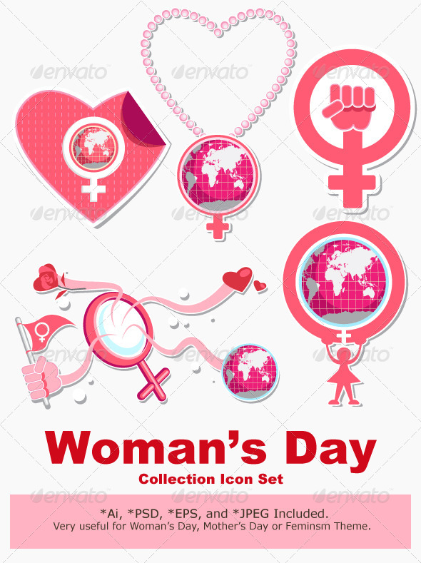 International Woman Day Symbol and Icon - Miscellaneous Vectors