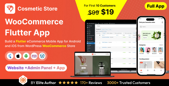 [DOWNLOAD]Cosmetic Store App - E-commerce Store app in Flutter 3.x (Android, iOS) with WooCommerce Full App