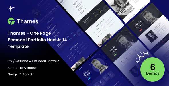 [DOWNLOAD]Thames - One Page Personal Portfolio Next Js 14 Template