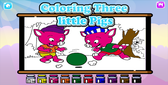 [DOWNLOAD]Coloring Three little Pigs - HTML5 Mobile Game