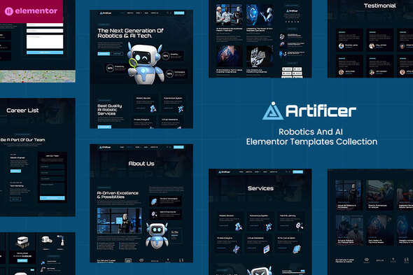 Artificer - Robotics AI Elementor Pro Template Kit