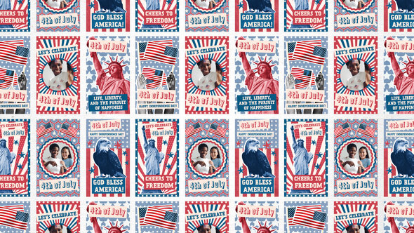 4th of July Instagram Reels broadcast-packages template preview
