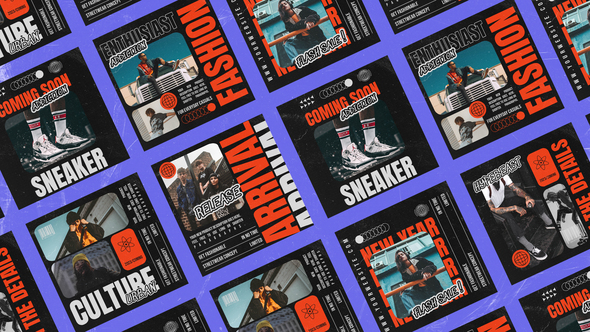 Grunge Aesthetic Fashion Streetwear Post Product Promo template preview