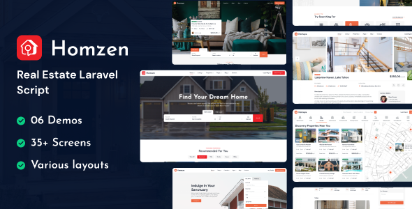 Homzen  Laravel Real Estate Agency Portal Multilingual