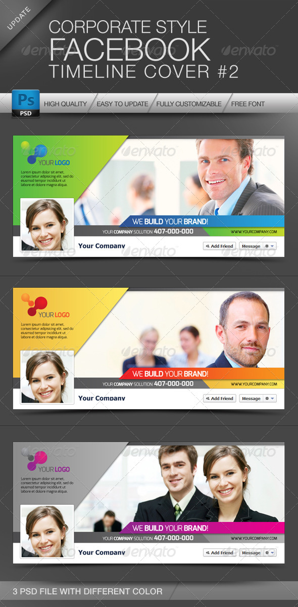 Facebook Cover Timeline Corporate Style No.2 - Facebook Timeline Covers Social Media