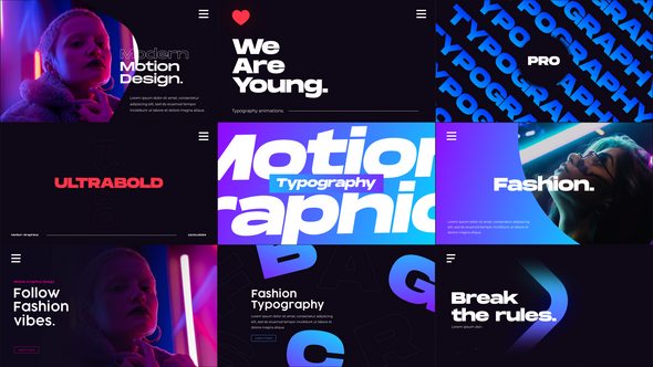Modern Typography Titles template preview