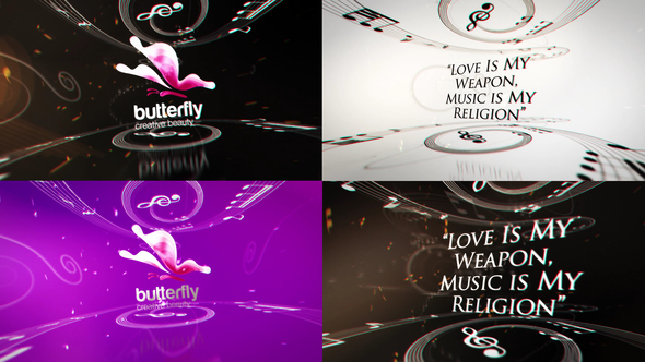 Elegant Music Unveil Logo Stings template preview