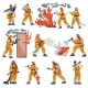 Cartoon Fireman Characters