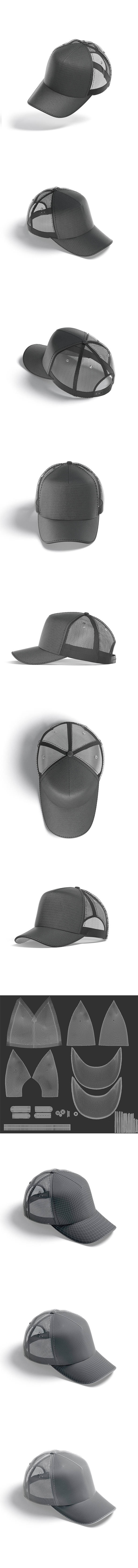 [DOWNLOAD]Black Trucker Hat - sport mesh baseball cap