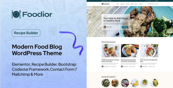 [DOWNLOAD]Foodior - Personal Food Blog WordPress Theme