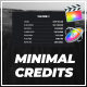 Minimal Credits for Final Cut Pro
