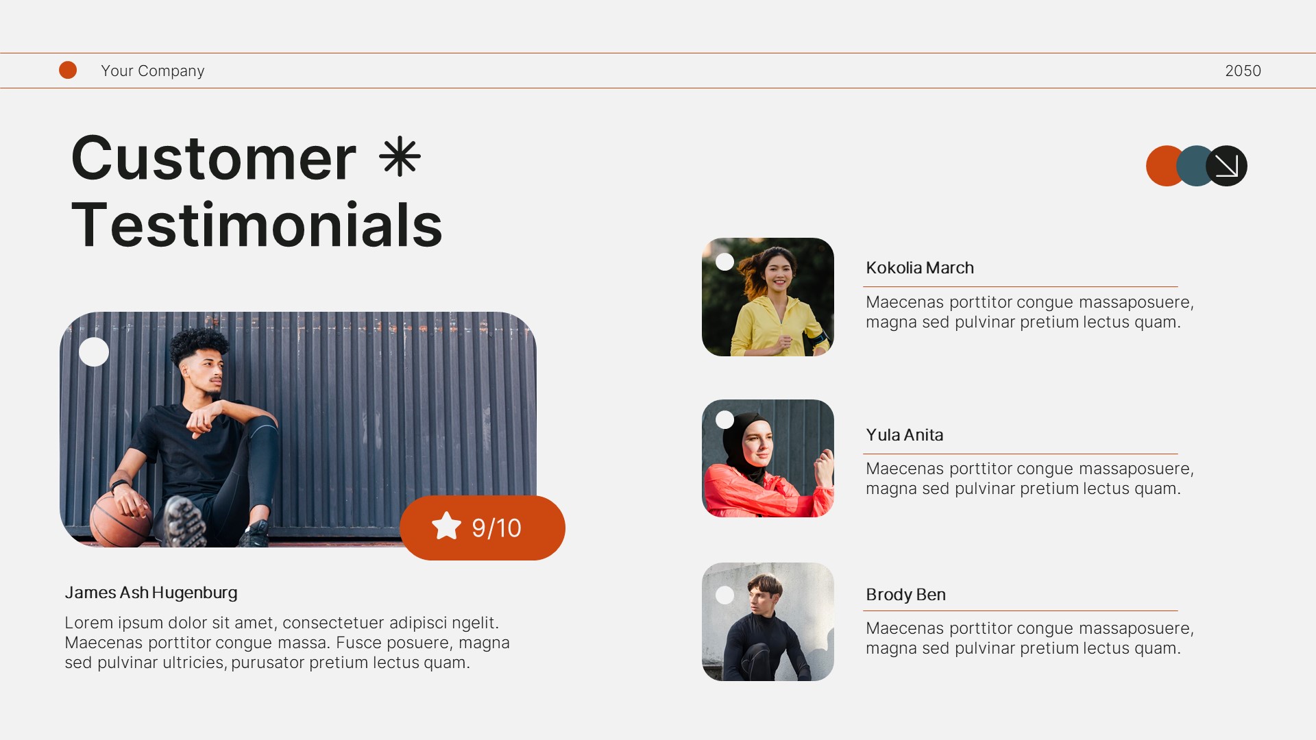 White Orange Modern Company Profile Google Slide Presentation ...