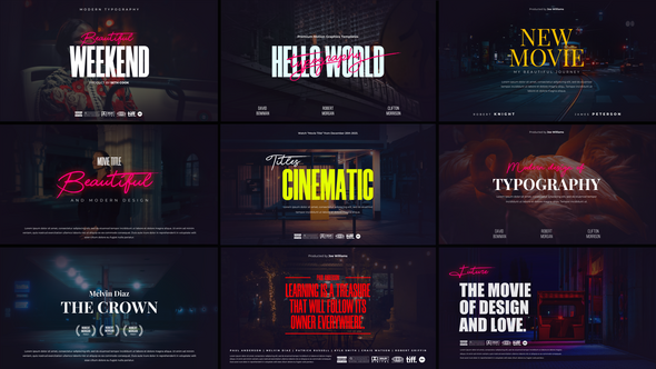 Cinematic Film Titles Titles template preview