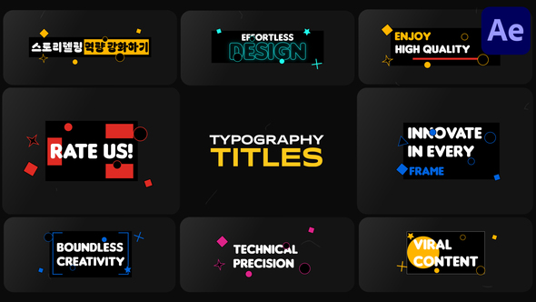 Typography Titles for After Effects Titles template preview