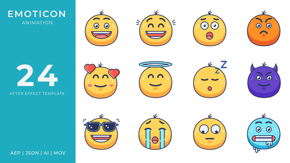 Emoticon Animated Icons | After Effects