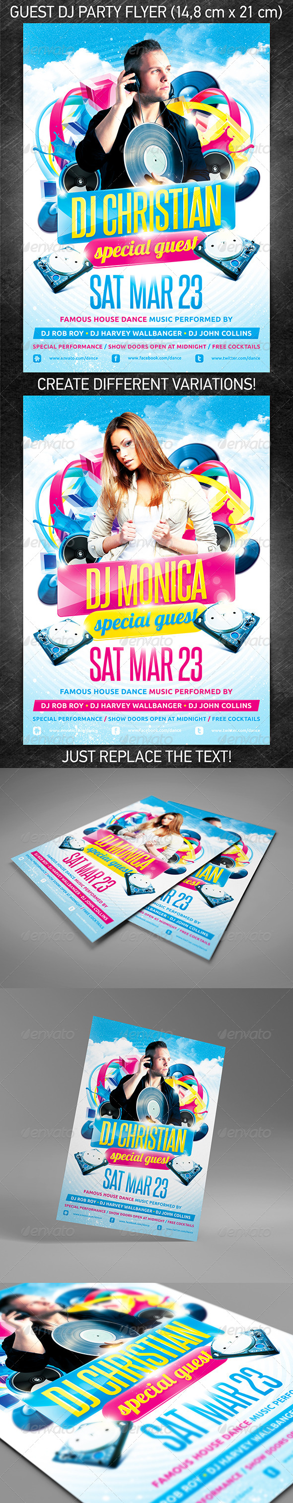 Guest DJ Party Flyer - Clubs & Parties Events