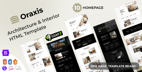 Oraxis - Architecture & Interior HTML Template