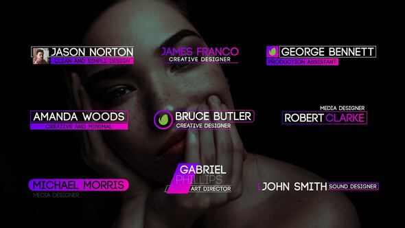 Colorful Lower Thirds Elements template preview