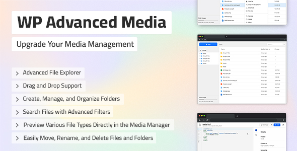 WP Advanced Media  Powerful File Management for WordPress