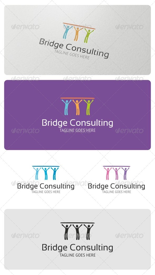 Bridge Consulting Logo Template - Humans Logo Templates