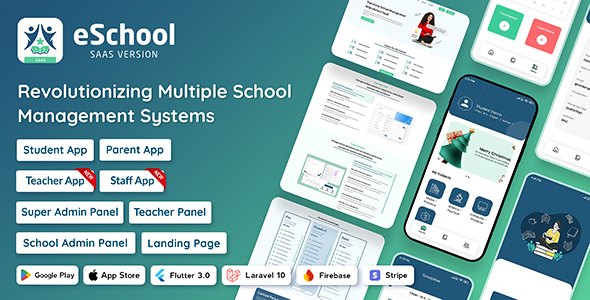 [DOWNLOAD]eSchool SaaS - School Management System with Student | Parents Flutter App | Laravel Admin