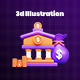 Investment 3d Illustration  Icon Pack