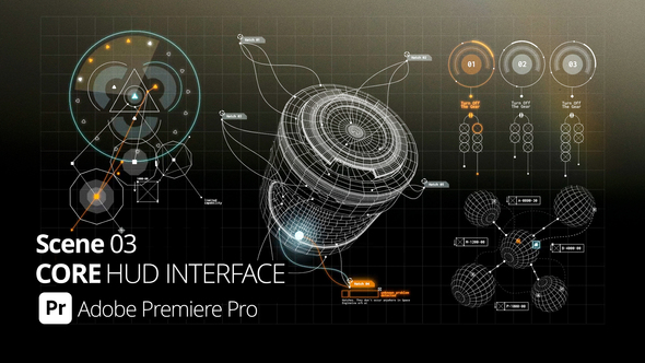 HUD Interface Core 03 Pr Premiere Pro template preview