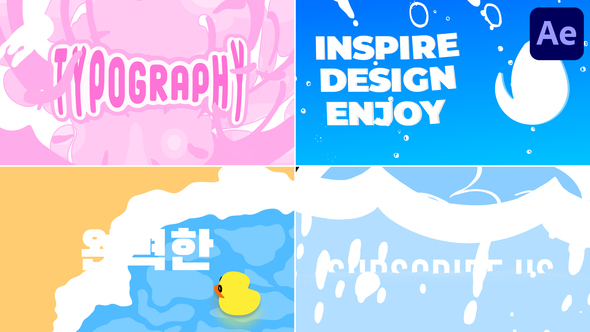 Typography Liquid for After Effects Titles template preview