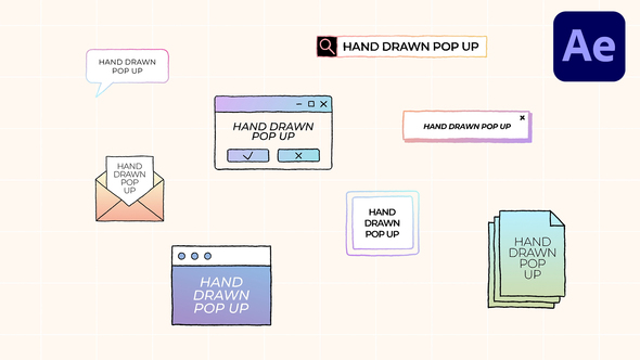 Hand Drawn Pop Up | After Effects Titles template preview