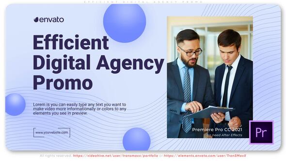 Efficient Digital Agency Promo Premiere Pro template preview
